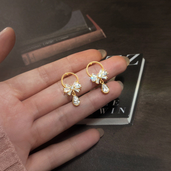 s925 sterling silver trendy opal earrings